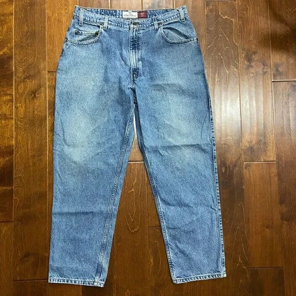 Levi's 545 Loose Fit Vintage 1993 Denim Blue Jeans Gold Tab Men's Size 38 x 30 - Picture 4 of 11